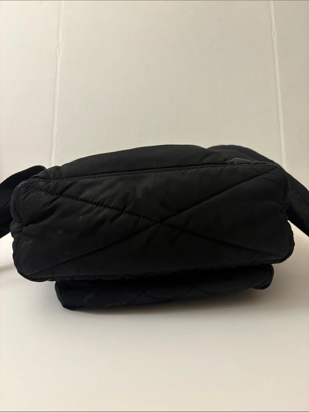 Authentic Marc Jacobs Black Quilted Nylon Mini Backpack with Gold Hardware